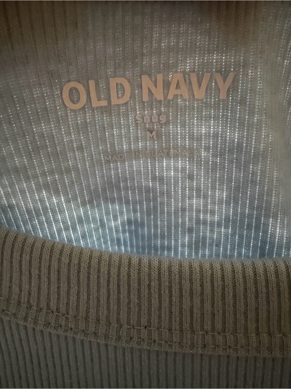 Short-Sleeve Ribbed Tee - Light Blue - Picture 3 of 3